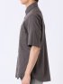 ストレッチ 綿 ツイル ボタンダウン 半袖 シャツ