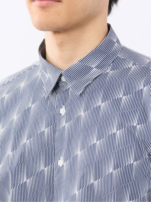 ストレッチ プリント レギュラーカラー長袖シャツ