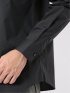 シャツ 長袖 メンズ ストレッチ 綿混 ブロード ワイドカラー プリント 総柄 ゼブラ