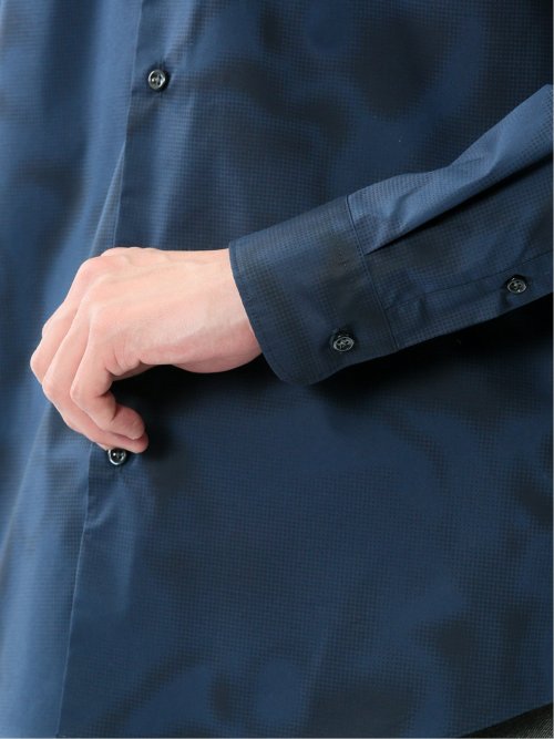 ストレッチ プリント レギュラーカラー長袖シャツ