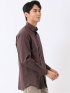 シャツ 長袖 メンズ ストレッチ 綿 コットン ブロード ワイドカラー プリント 総柄 チェック