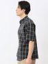 ストレッチ 綿 ブロード チェック レギュラーカラー 半袖 シャツ