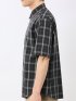 ストレッチ 綿 ブロード チェック レギュラーカラー 半袖 シャツ