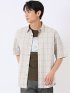 ストレッチ 綿 ブロード チェック レギュラーカラー 半袖 シャツ