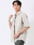 ストレッチ 綿 ブロード チェック レギュラーカラー 半袖 シャツ