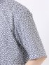 ストレッチ 綿混 ブロード リーフ ややゆったり レギュラーカラー 半袖 シャツ メンズ