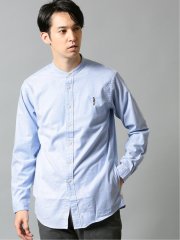 ストレッチオックス バンドカラー長袖シャツ