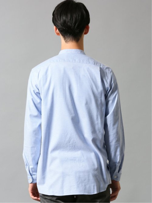 ストレッチオックス バンドカラー長袖シャツ