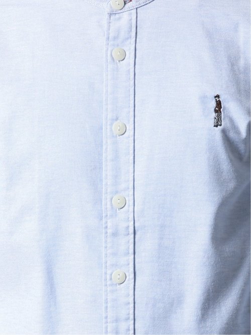 ストレッチオックス バンドカラー長袖シャツ