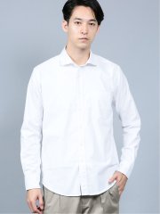ストレッチオックス ラウンドカラー長袖シャツ