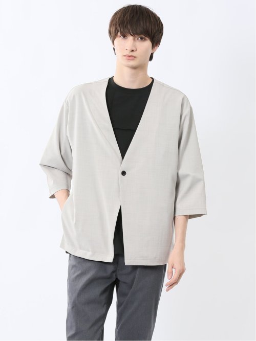 カウラ/Kaule リネンライク 7分袖カーディガン