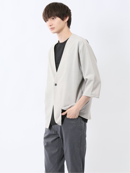 カウラ/Kaule リネンライク 7分袖カーディガン