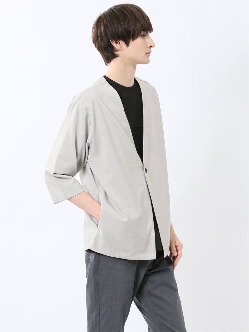 カウラ/Kaule リネンライク 7分袖カーディガン