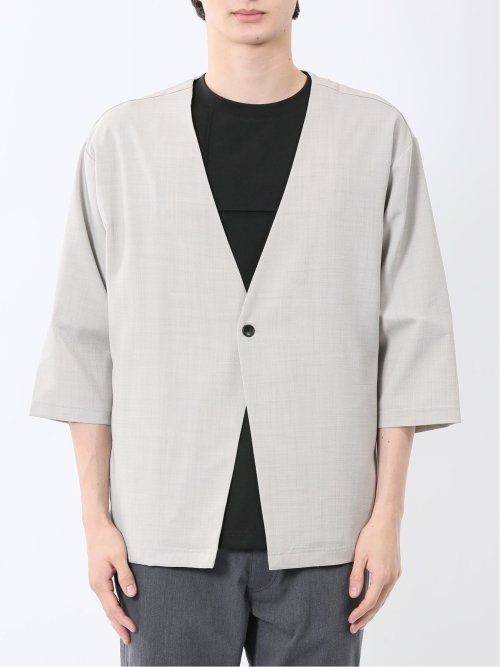 カウラ/Kaule リネンライク 7分袖カーディガン