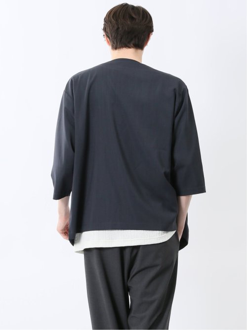 カウラ/Kaule リネンライク 7分袖カーディガン