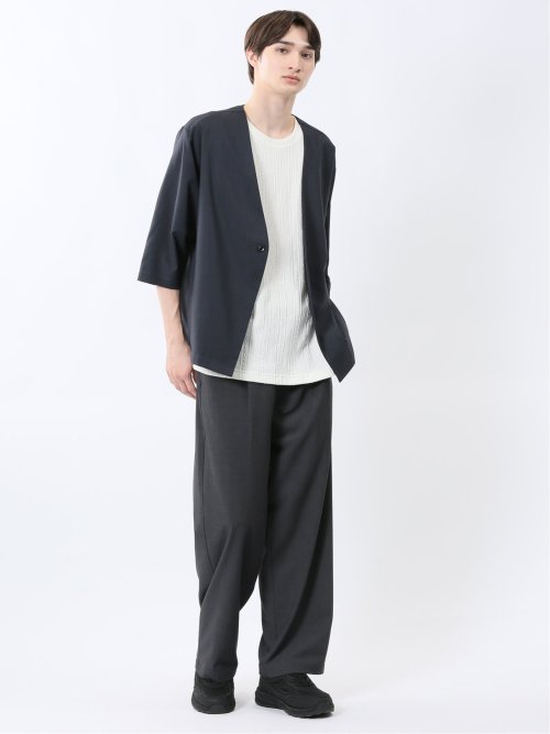 カウラ/Kaule リネンライク 7分袖カーディガン