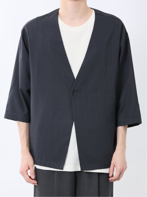カウラ/Kaule リネンライク 7分袖カーディガン