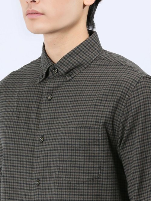 ストレッチ+ウォーム ボタンダウン長袖シャツ