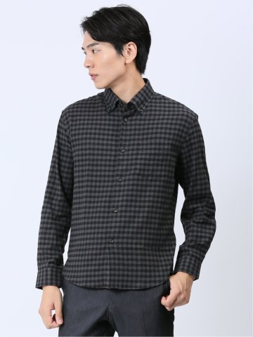 ストレッチ+ウォーム ボタンダウン長袖シャツ