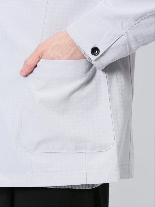 ストレッチ 千鳥ジャガード スタンドシャツアウター