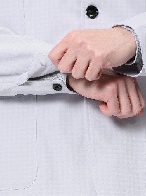 ストレッチ 千鳥ジャガード スタンドシャツアウター