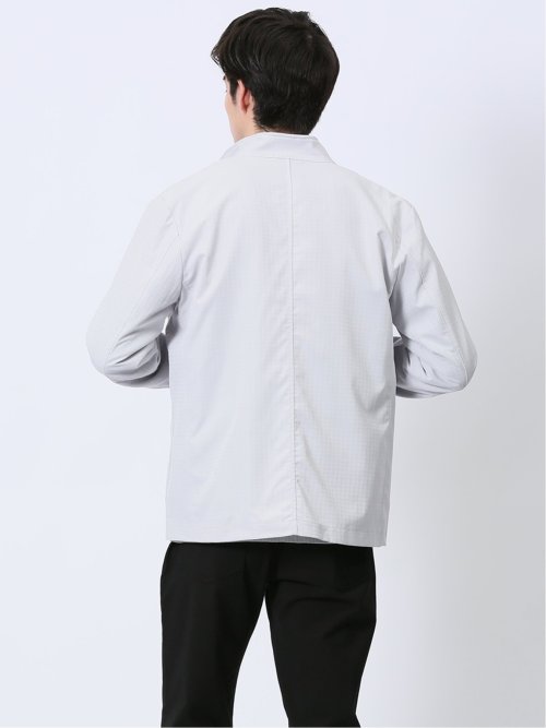 ストレッチ 千鳥ジャガード スタンドシャツアウター