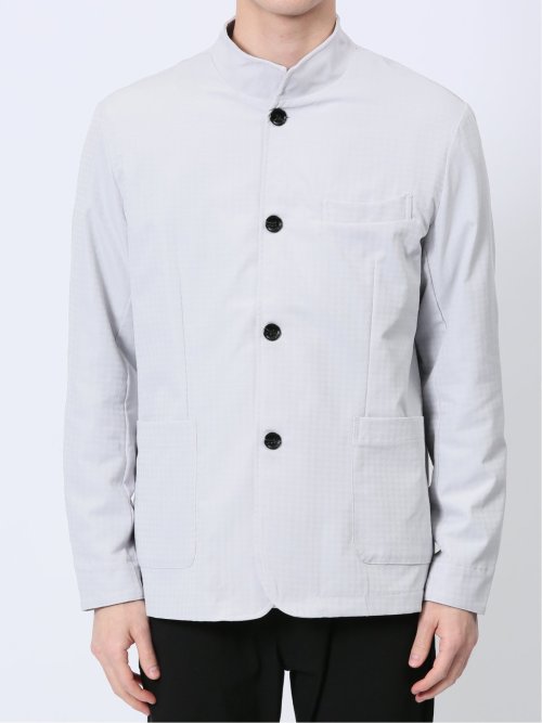 ストレッチ 千鳥ジャガード スタンドシャツアウター