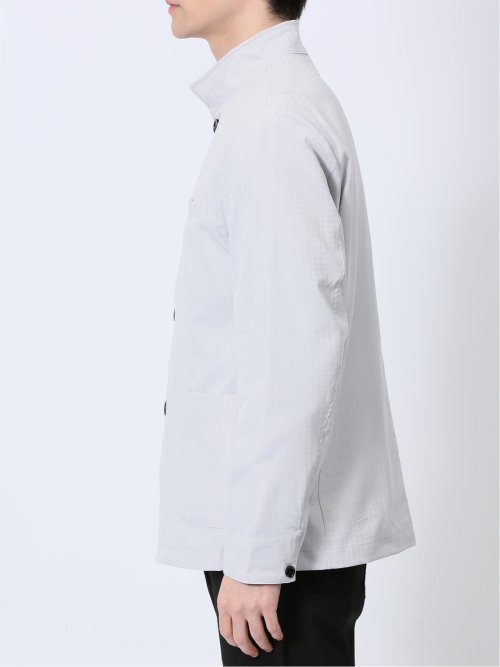 ストレッチ 千鳥ジャガード スタンドシャツアウター