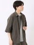軽量 ストレッチ ナイロン混 半袖 シャツ(セットアップ可能)