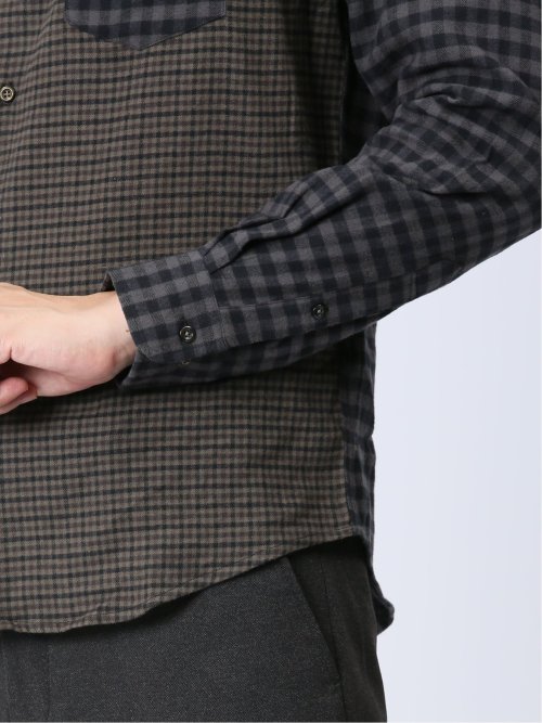 ストレッチ+ウォーム 切替 ボタンダウン長袖シャツ