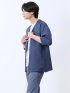 からみ織り ボタンレス 7分袖カーディガン