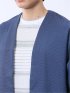 からみ織り ボタンレス 7分袖カーディガン