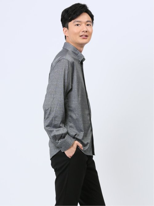 ModernRelax ストレッチ ボタンダウン長袖シャツ