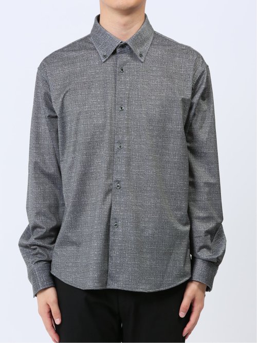 ModernRelax ストレッチ ボタンダウン長袖シャツ(M 05黒