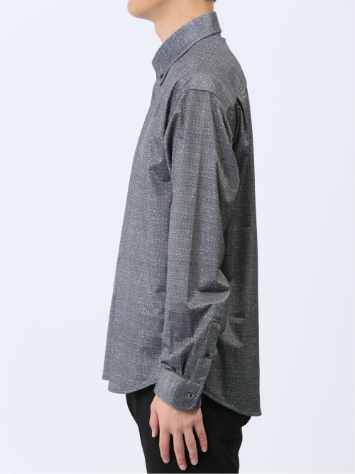 ModernRelax ストレッチ ボタンダウン長袖シャツ(M 05黒