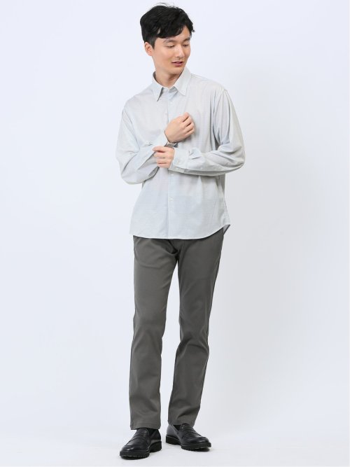 ModernRelax ストレッチ ボタンダウン長袖シャツ