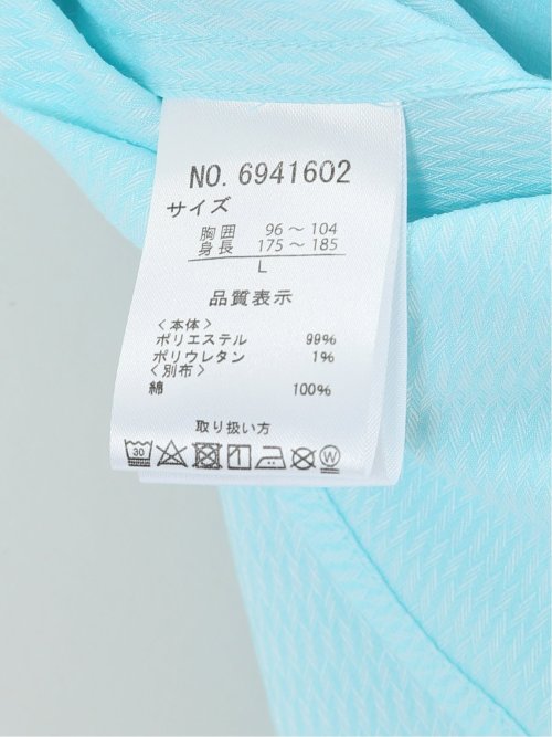 ストレッチドビー スタンドカラー長袖シャツ