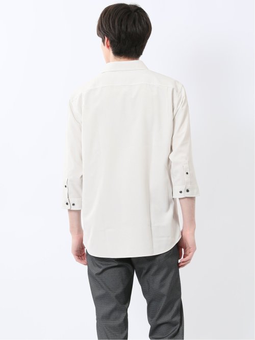 TechLinen レギュラーカラー 7分袖シャツ