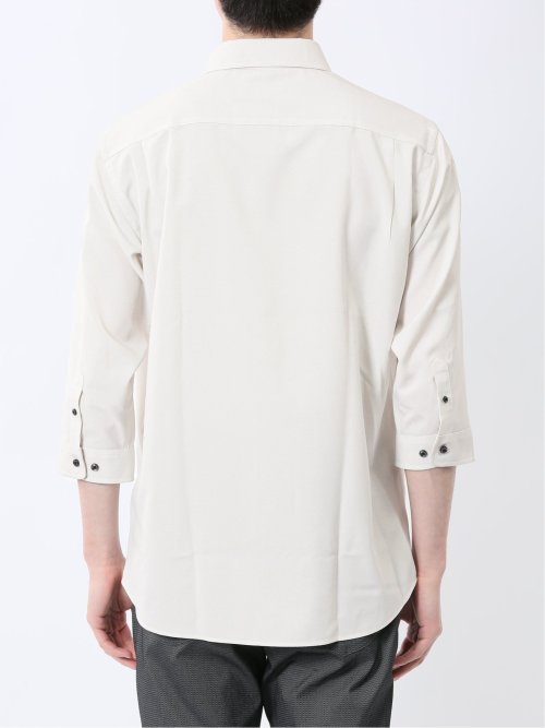 TechLinen レギュラーカラー 7分袖シャツ