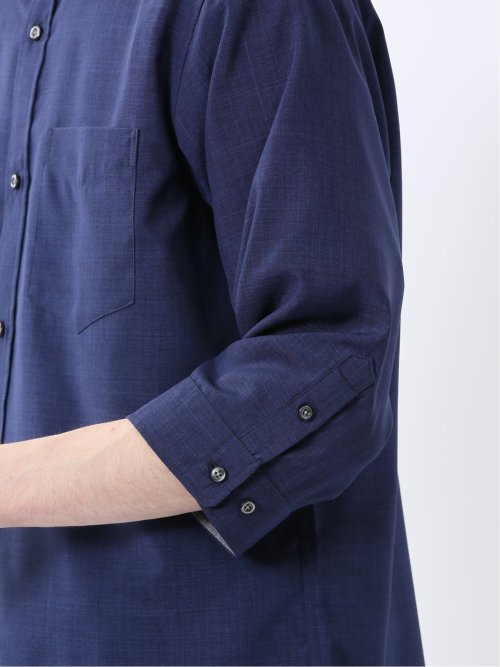 TechLinen レギュラーカラー 7分袖シャツ