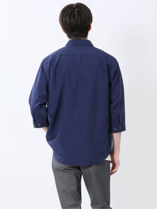 TechLinen レギュラーカラー 7分袖シャツ
