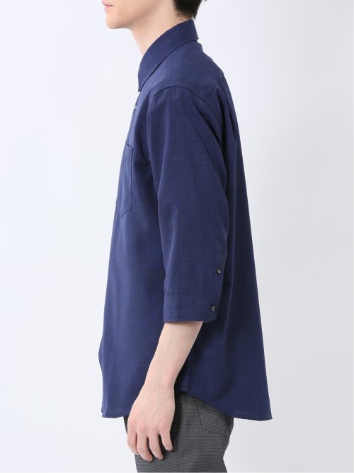 TechLinen レギュラーカラー 7分袖シャツ