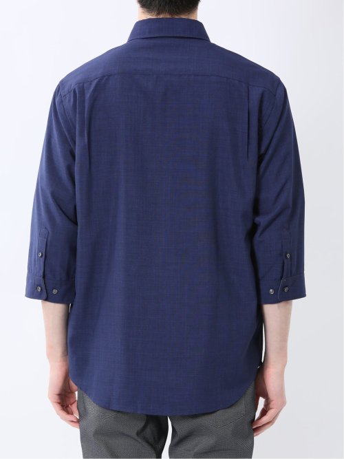 TechLinen レギュラーカラー 7分袖シャツ