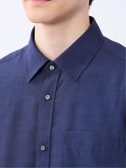 TechLinen レギュラーカラー 7分袖シャツ