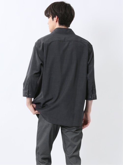 TechLinen プルオーバー 7分袖シャツ