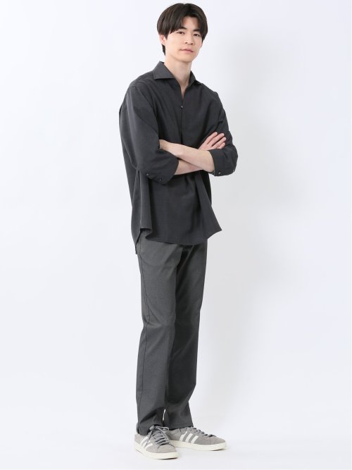 TechLinen プルオーバー 7分袖シャツ