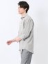 TechLinen プルオーバー 七分袖シャツ ベージュ メンズ
