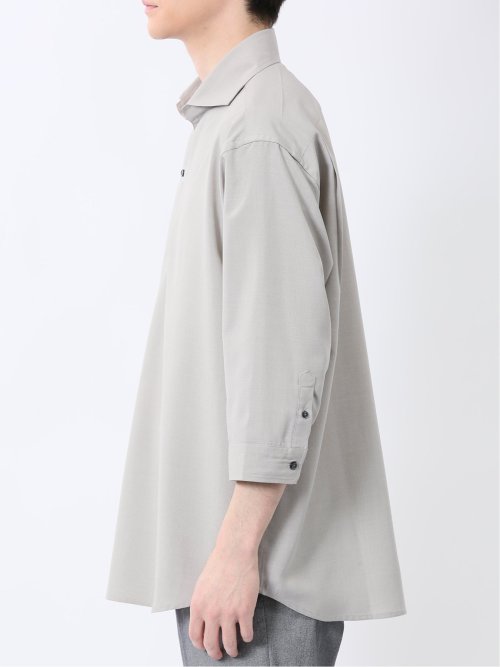 TechLinen プルオーバー 7分袖シャツ