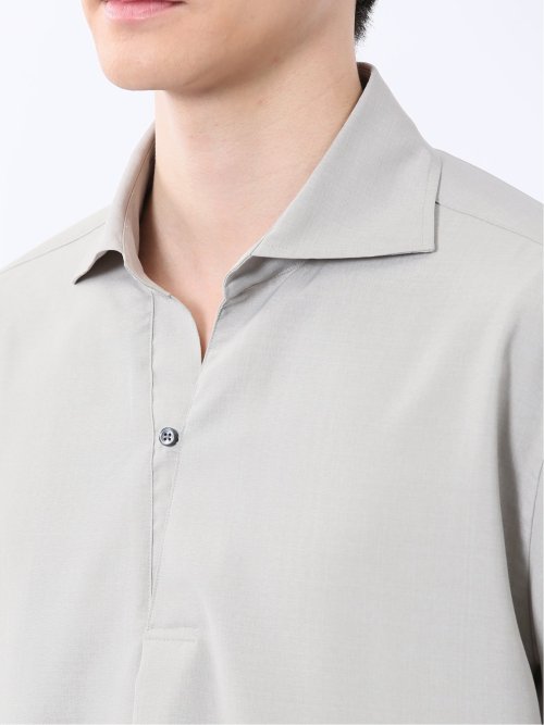 TechLinen プルオーバー 7分袖シャツ