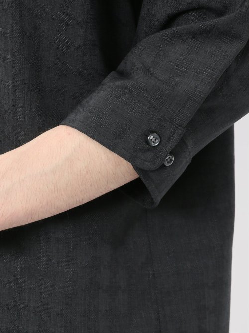 TechLinen スタンドカラー 7分袖シャツ
